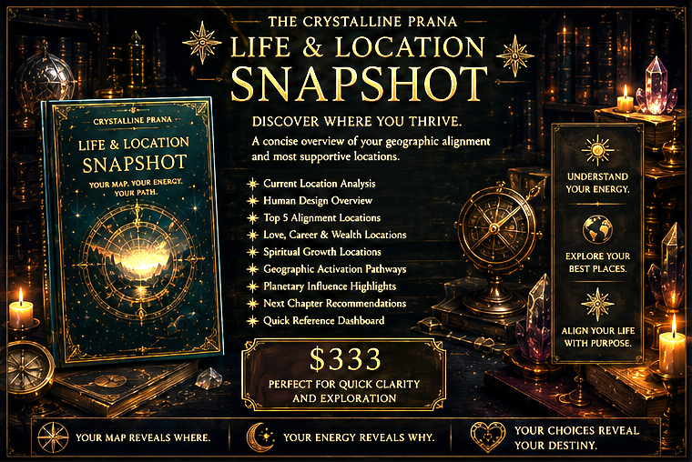 Crystalline Prana Life & Location Atlas with Bonus Activation Guide