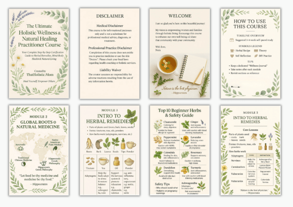 Holistic Wellness & Natural Healing Practitioner Course (Printable Kit)