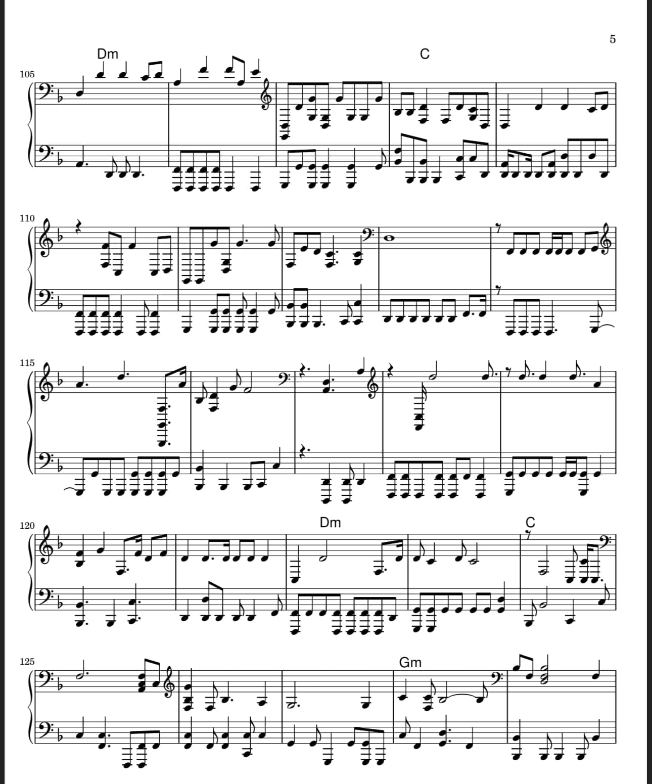 Audio Transcription for Sheet Music