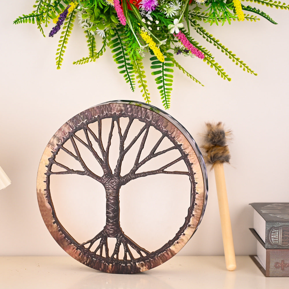Tree Of Life Flower Bird Lion Crow Small Hand Drum