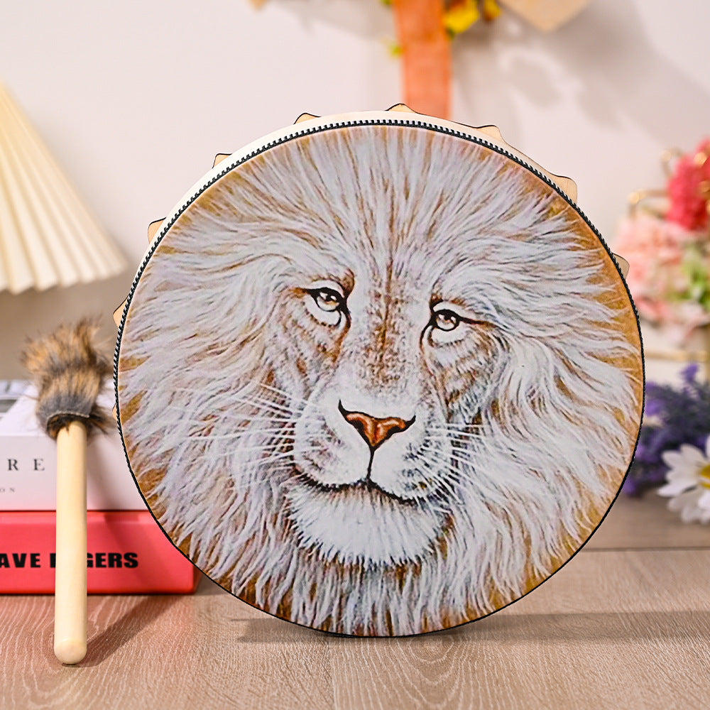 Tree Of Life Flower Bird Lion Crow Small Hand Drum
