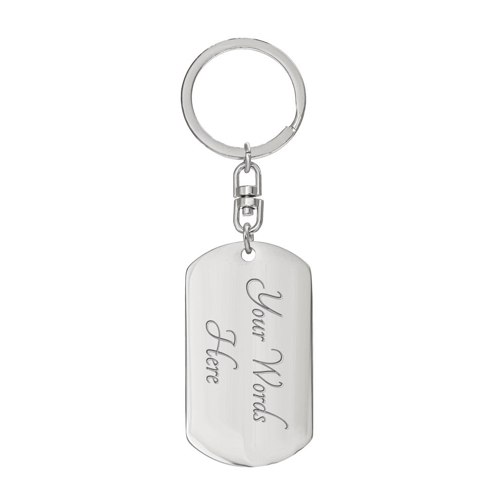 Aaron Coker Music Women's Dog Tag Keychain