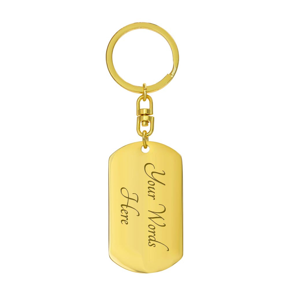 Aaron Coker Music Women's Dog Tag Keychain