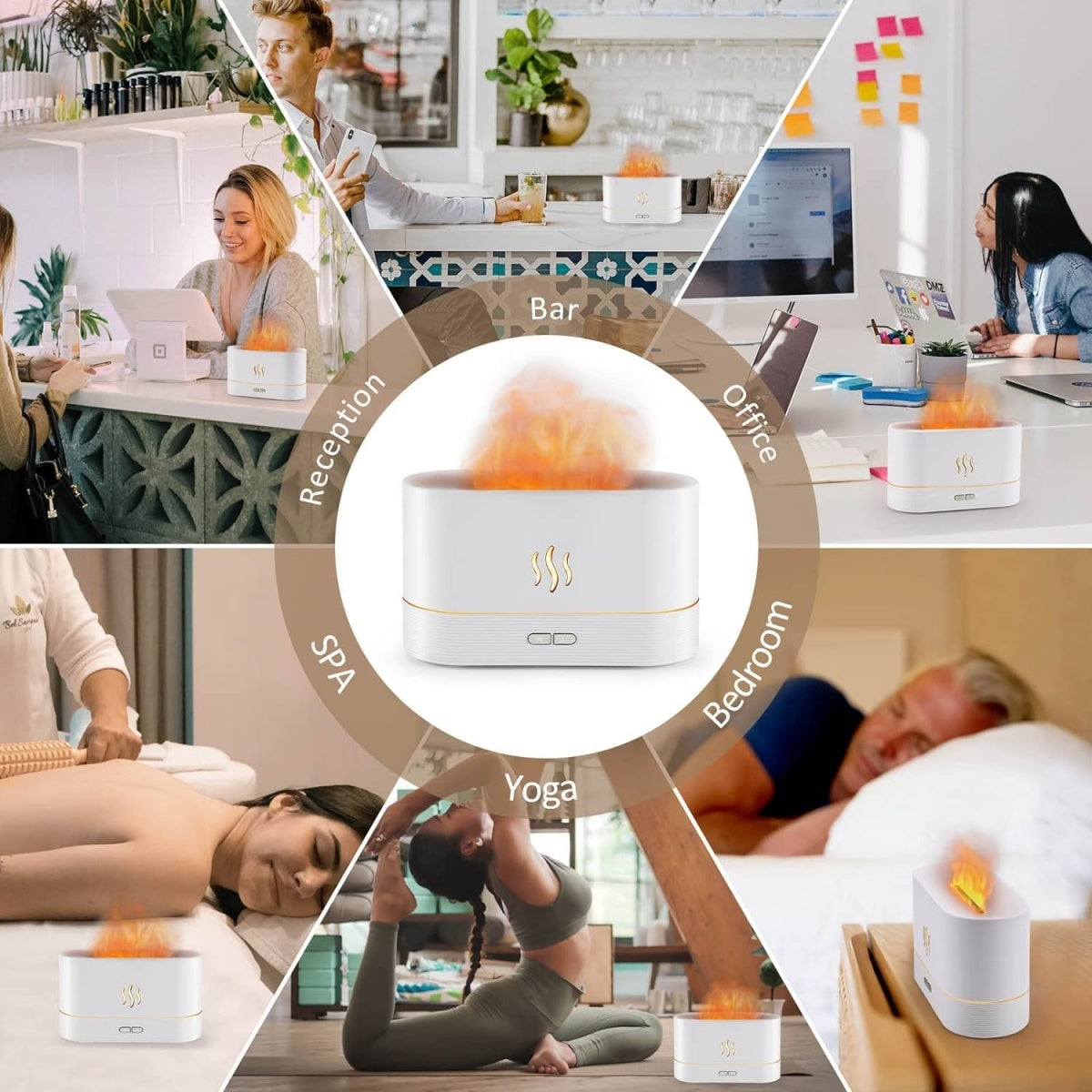 Flame Ultrasonic Air Diffuser Humidifier
