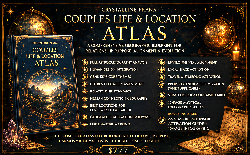 Crystalline Prana Couples Life & Location Atlas with Bonus Activation Guide