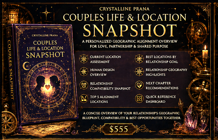 Crystalline Prana Couples Life & Location Atlas with Bonus Activation Guide