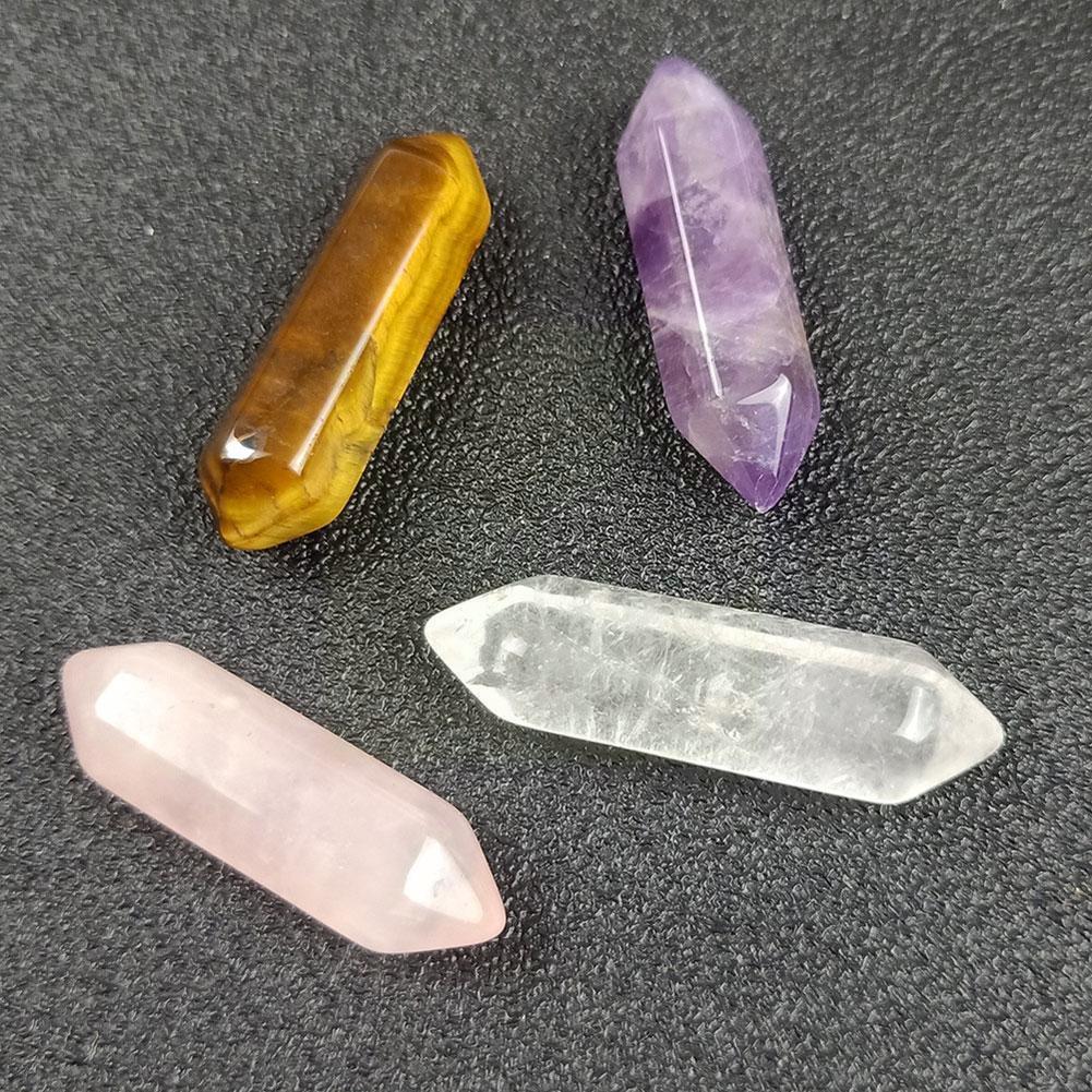 Tiger Eye, Rose Quartz, Amethyst & Clear Quartz.