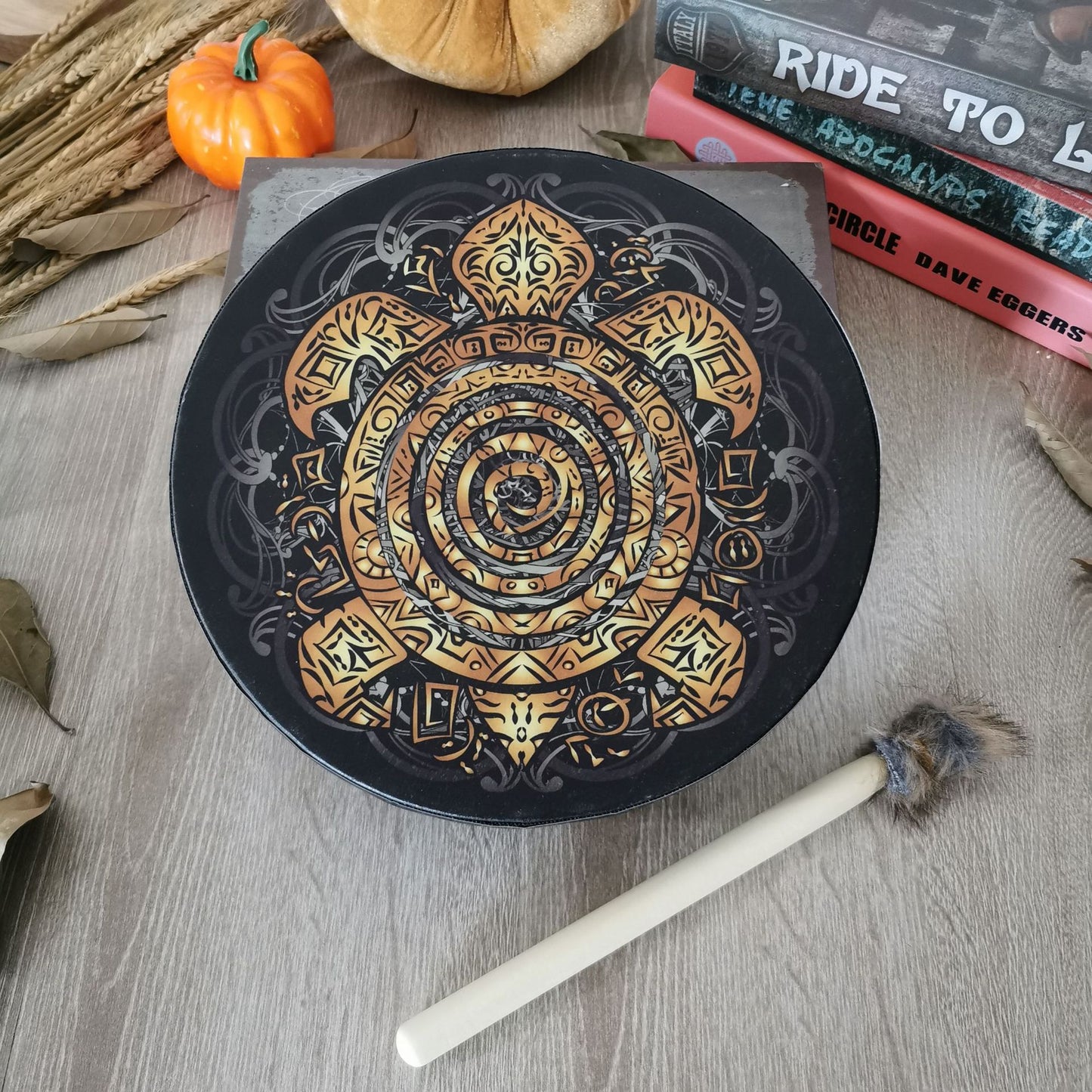 Tree Of Life Flower Bird Lion Crow Small Hand Drum