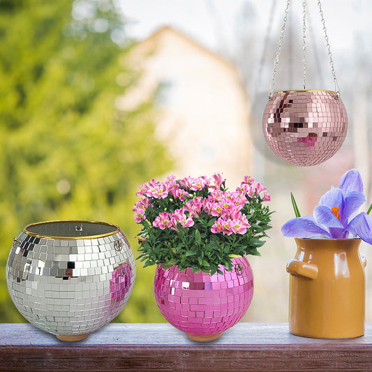 Disco Ball Planter Hanging Flowerpot