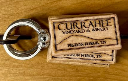 Business Name and QR Code Personalized Wooden Keychain 2 Sides with Bulk Options