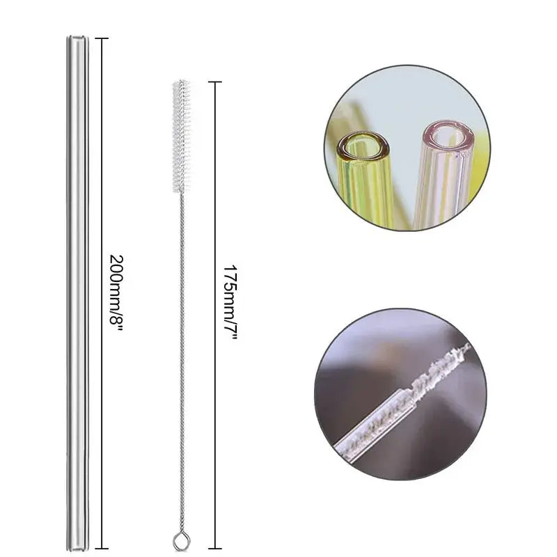 Reusable Glass Straws 12-Pack